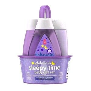 Johnson's Sleepy Time Baby Gift Set 4 Piece Bath And Lotion Essentials